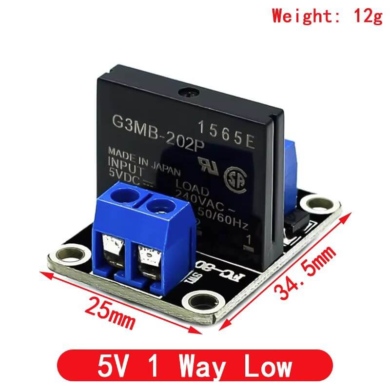 Single Channel 5V DC Relay Module Solid State Low Level Trigger
