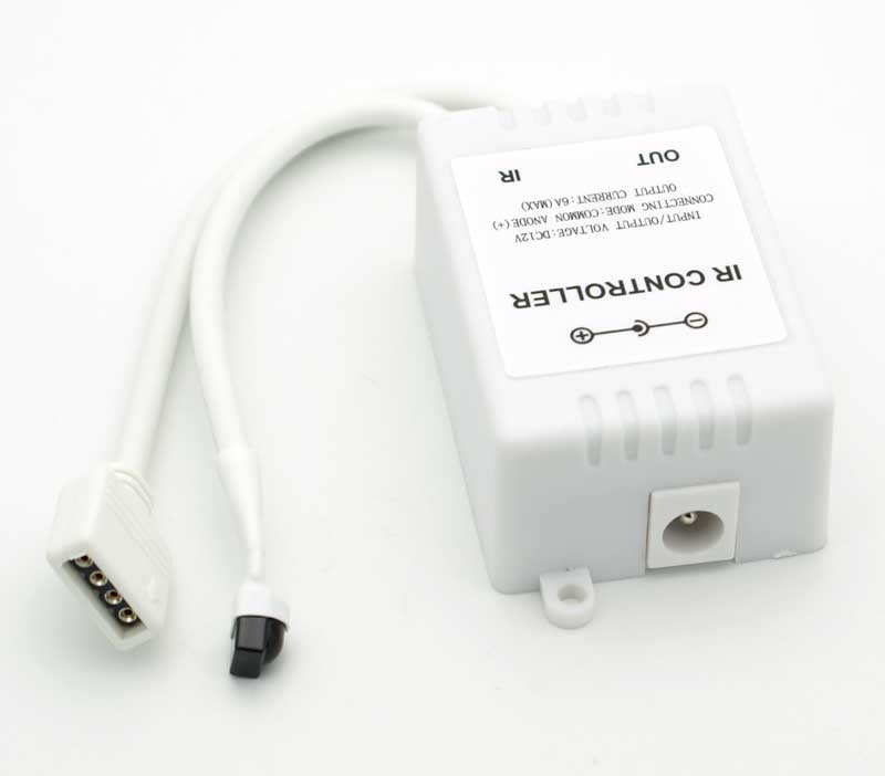 44-Key RGB LED Controller with IR Remote (12VDC)