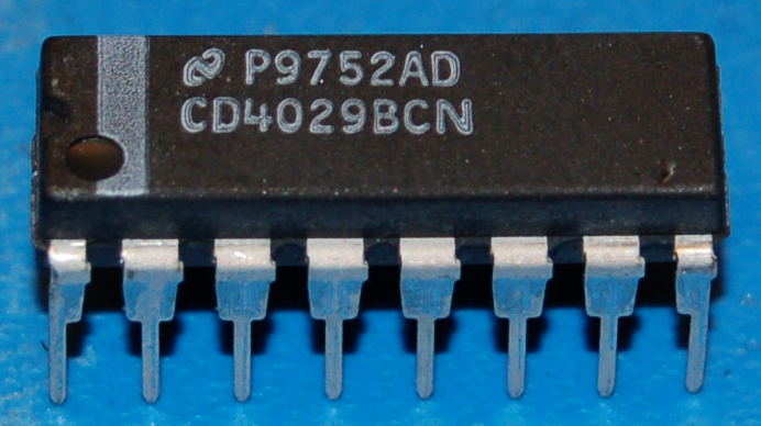 4029 DIP Presettable Up / Down Counter, Binary Or BCD-Decade