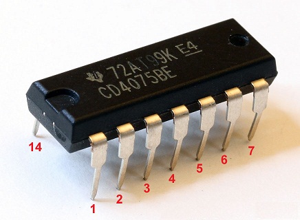 4075 DIP Triple 3-Input Or Gate