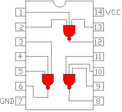 7412 DIP Triple 3-Input NAND Gate With Open Collector Outputs