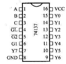 74137 DIP 3 To 8-Line Decoder / Demultiplexer With Address Latch