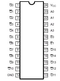 74154 DIP 4-Line To 16-Line Decoder / Demultiplexer