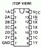 7450 DIP Dual 2-Wide 2-Input AND-Or-Invert Gate (One Gate Expandable)