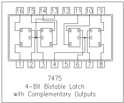 7475 DIP 4-Bit Bistable Latch