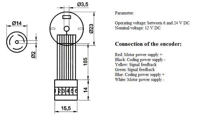 JGA25-370 DC Gearmotor 126 RPM with Encoder 12V