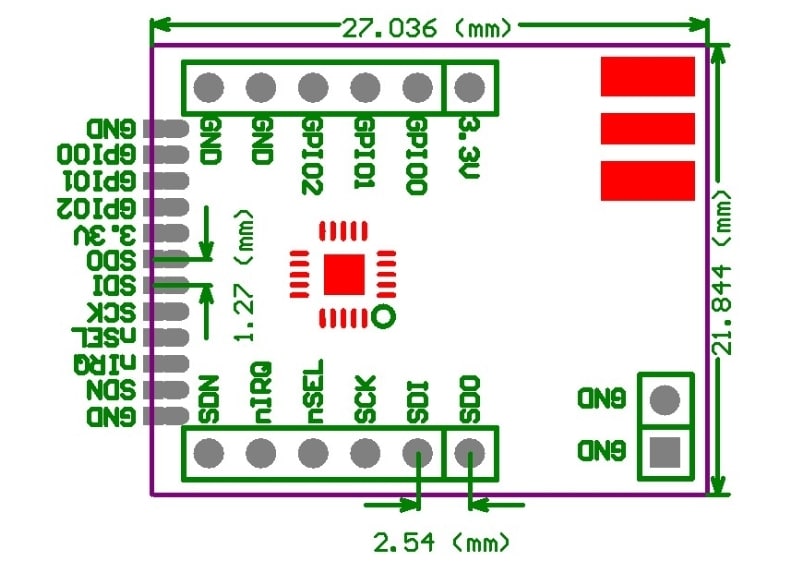 RF4432Se Si4432 433Mhz Wireless Rf Transceiver Module