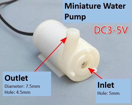 DC 3-6 V Mini Micro Submersible Water Pump 120L/H