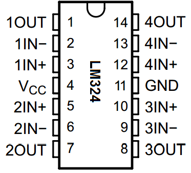 LM324 DIP SINGLE SUPPLY QUAD OPERATIONAL AMPLIFIER