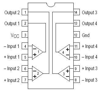 LM339 DIP SINGLE SUPPLY QUAD COMPARATOR