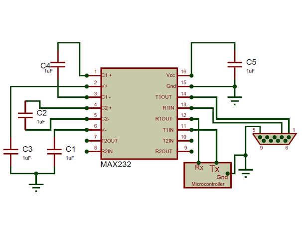MAX232 Serial Level Converter IC