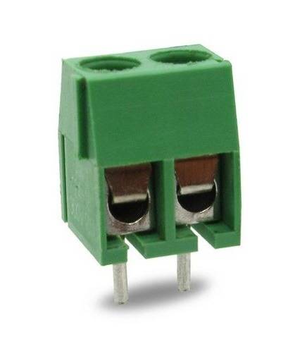 2 Pin PCB Mount Screw Terminals Block Pitch 5mm Green
