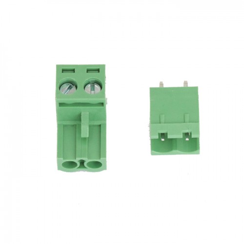 Pluggable Terminal Block 2 Pin 5.08mm Pitch (Straight Pin) – Set of M+F