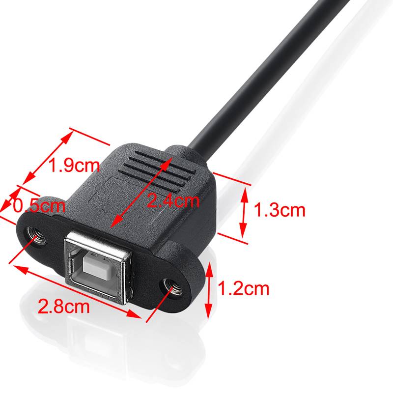 1.5M USB 2.0 Type B Male to Female High Speed Printer Extension Cable