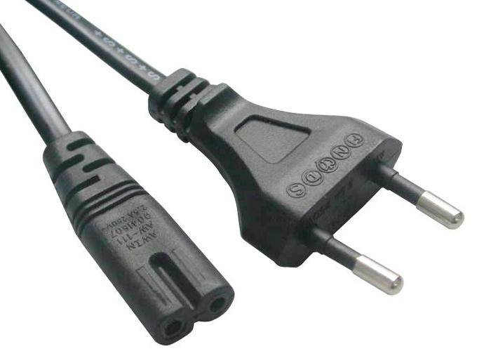 Power Cable Cord 2 Pin