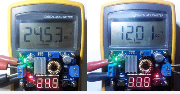 DC-DC Adjustable Voltage Buck Converter 5A with LED Display