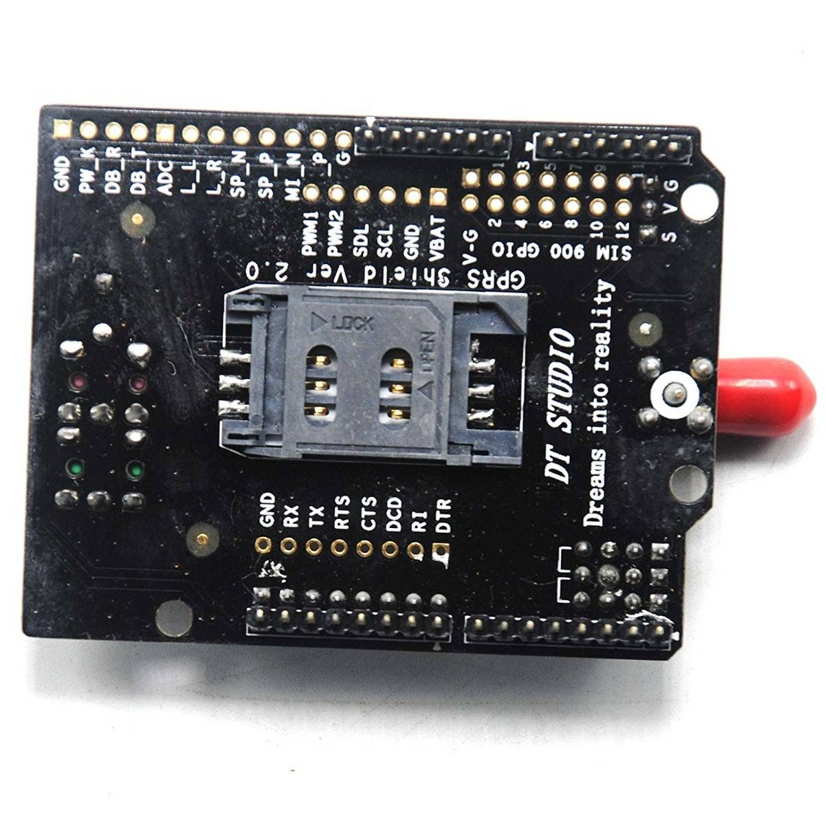 Arduino SIM900 GPRS/GSM Module with 4 Frequency Antenna
