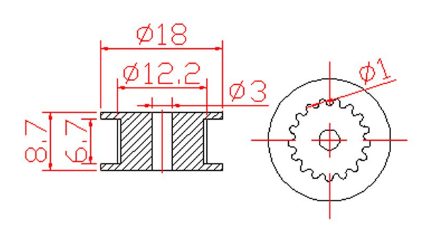 3mm Timing Pulley GT2 - Idler Wheel 20 Teeth