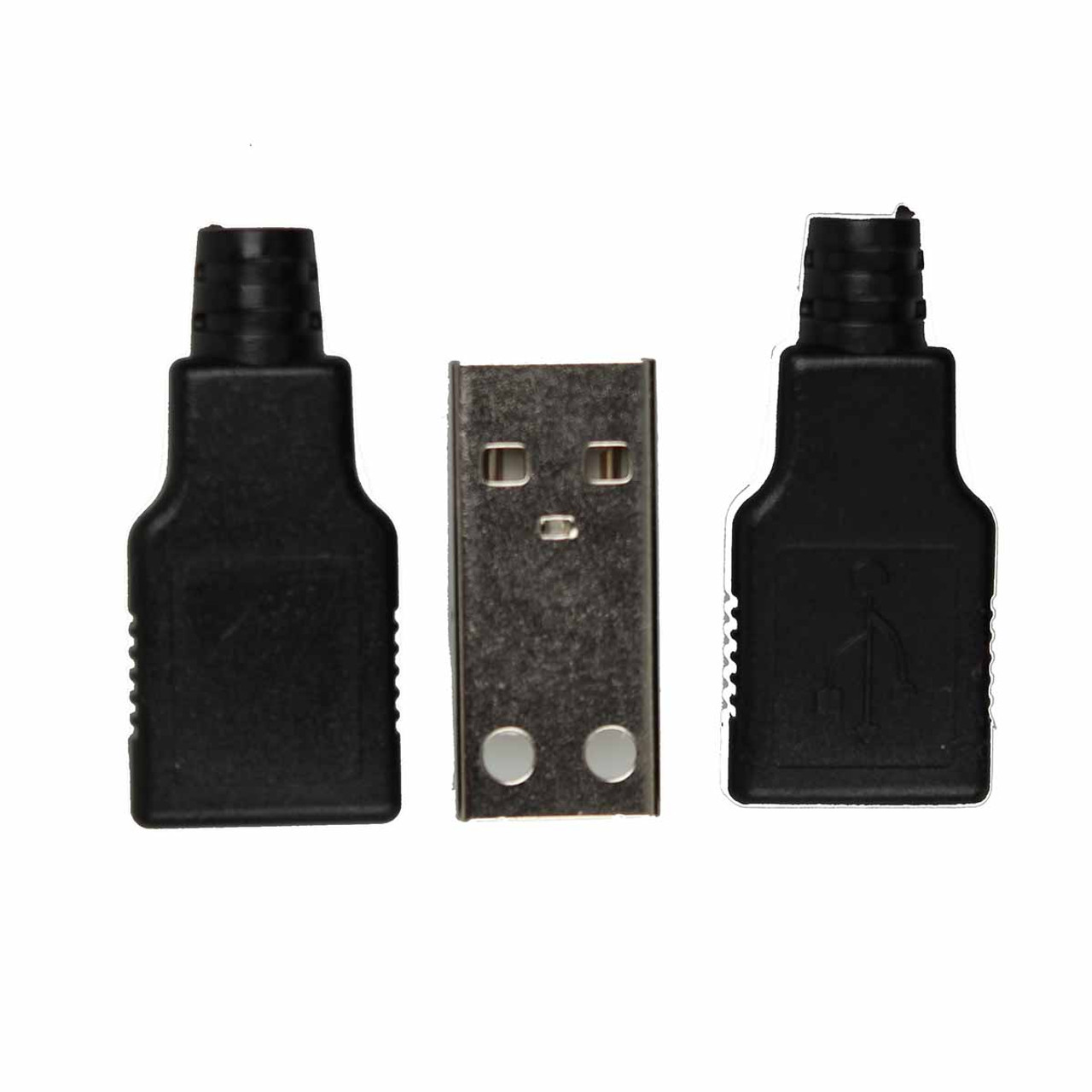 USB A-Type Male Shell (3pcs Standard) – BLACK