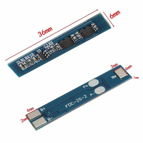 2S Li-ion Lithium Battery 18650 Charger Protection Module Board 3A 7.4V 8.4V
