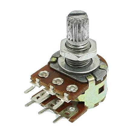 Dual Metal Potentiometer 50K Ohm 6-Pin