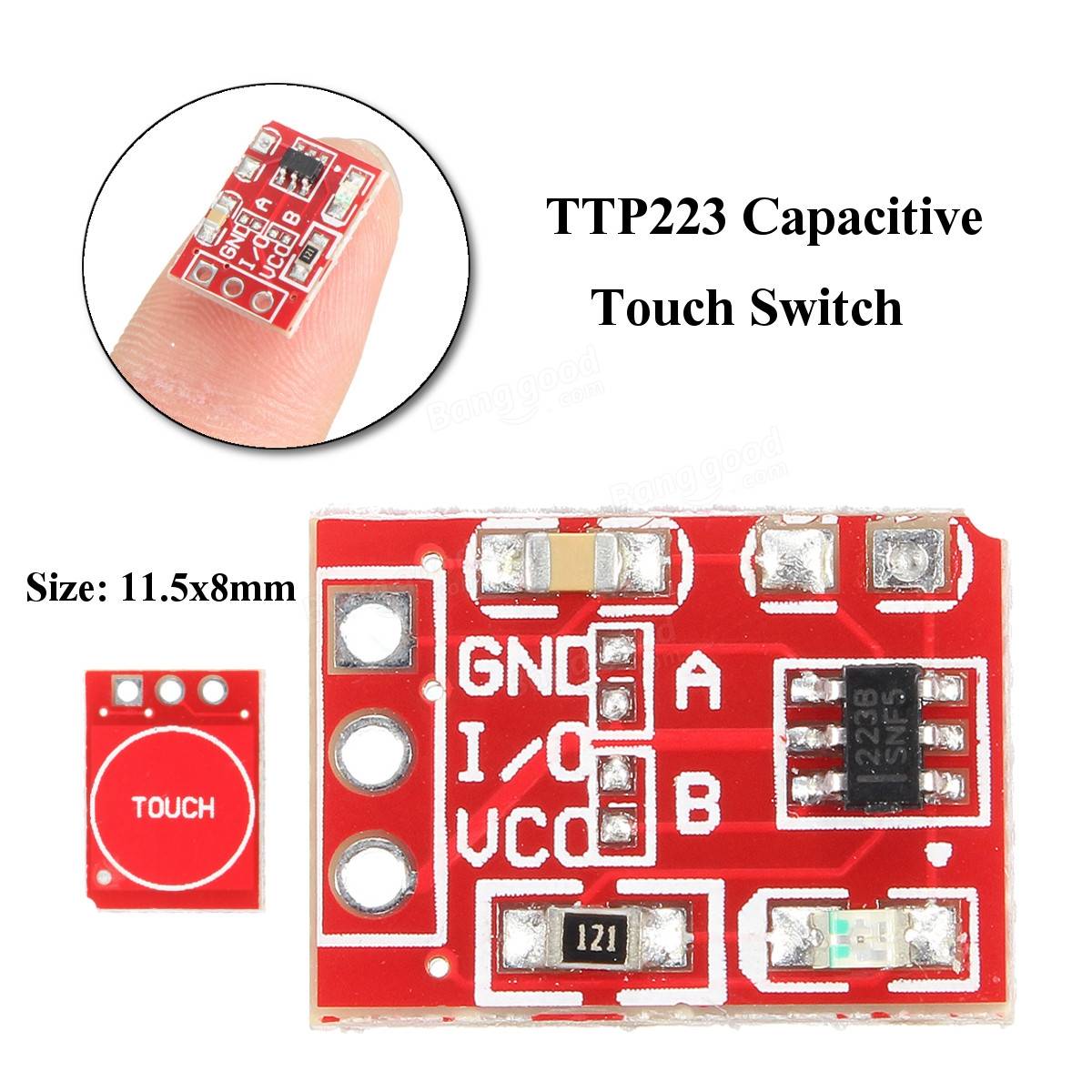 TTP223 Capacitive Touch Sensor Red