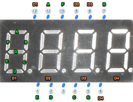 0.4 inch 4 Digit Seven Segment Display (Common Cathode )