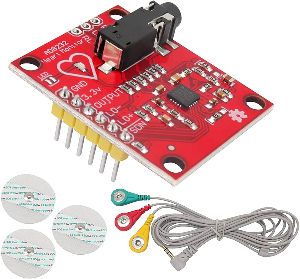 Heart Rate Monitor Kit with AD8232 ECG sensor module
