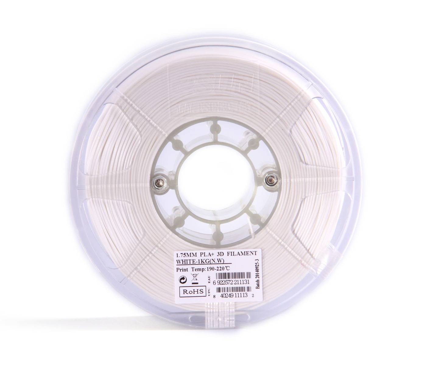 3D Printer Filament PLA+ eSUN 1.75mm 1Kg White