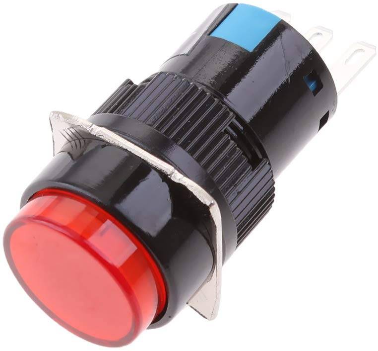 LA160-16A 3 Pin 16mm Push Button Switch Without Lights Without Lock