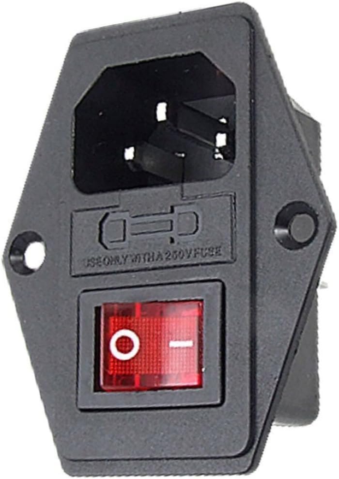 AC Power Connector With On/Off Switch and Fuse Compartment