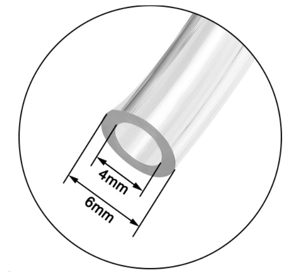 PU Air/Water Hose Transparent 4/6mm - 1 Meter