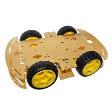 Robot Chassis (4 Gear Motors + 4 Wheels) Random color Chassis