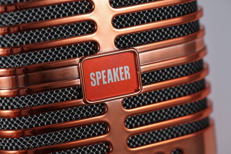 Wireless Bluetooth Speaker Metal USB TF Card T20 - Gold