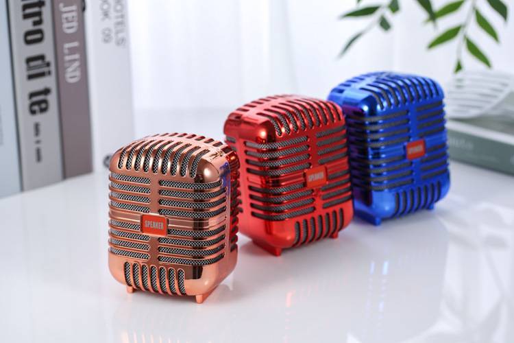 Wireless Bluetooth Speaker Metal USB TF Card T20 - Gold