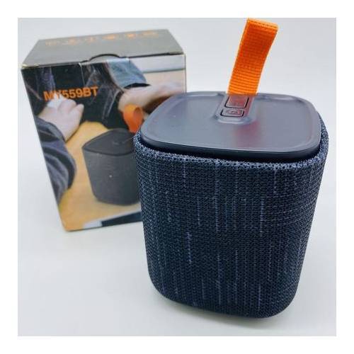 Fabric Bluetooth Speaker TF Card FM AUX USB High Quality Stereo Portable Bluetooth Wireless Speaker - Dark Grey