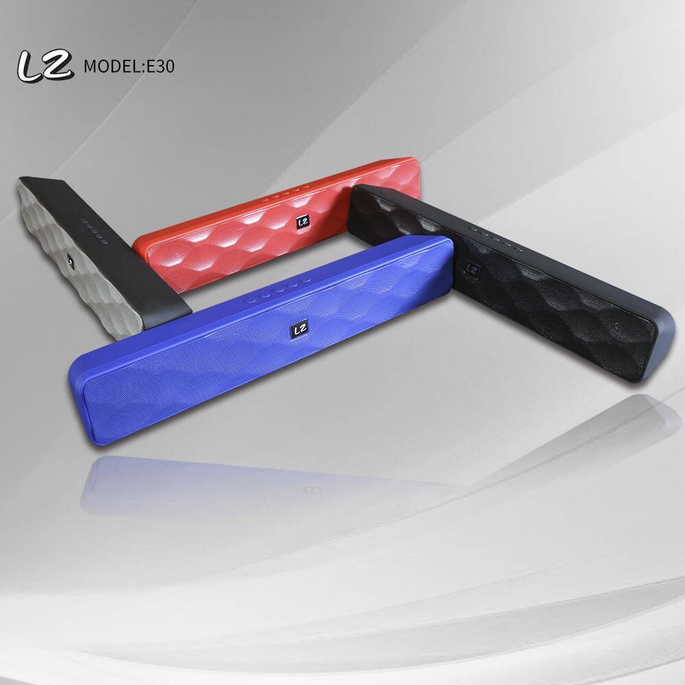 Wireless Bluetooth Speaker Metal USB AUX TF Card LZ E30 - Red