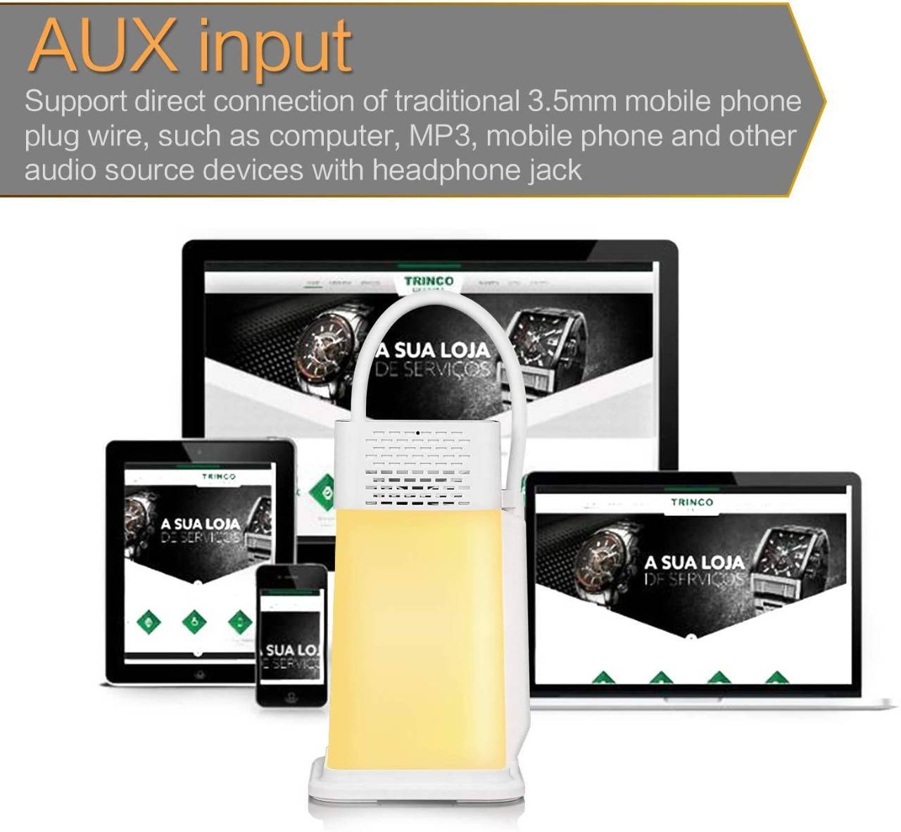 LED Desk Lamp - 2 in 1 Table Lamp with Portable Bluetooth Speaker, Night Lamp Warm Light Adjustable Brightness, MP3 Player, Hands Free for Indoor and Party Lighting J18 - Baby Blue