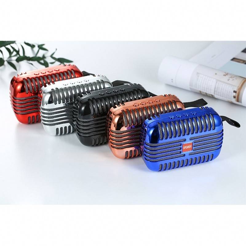 Wireless Portable Metal Bluetooth Speaker Metal USB AUX TF Card T18 - Silver