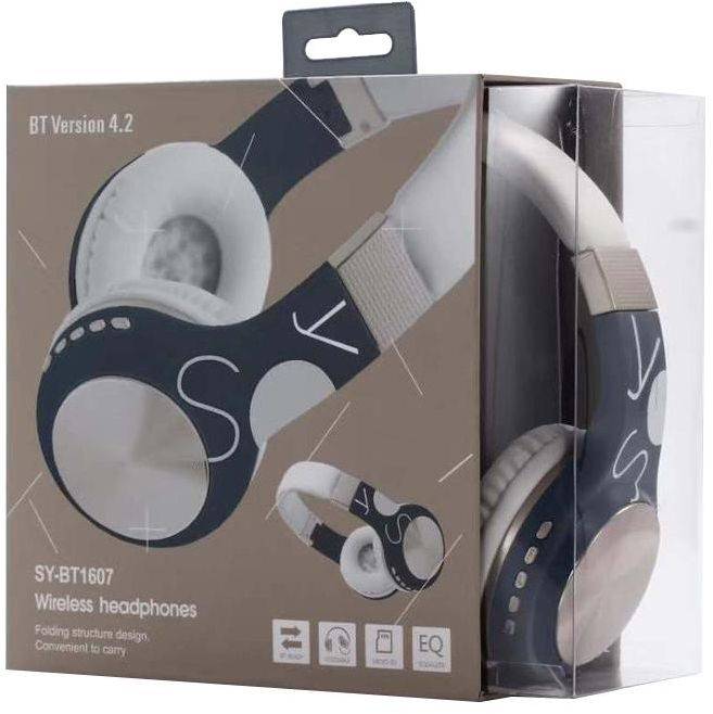 SY - BT1607 Wireless Bluetooth Headset - White/Blue