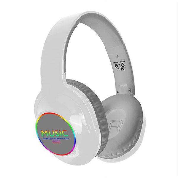 Wireless Bluetooth Over-Ear Headphones VJ022 Elegant SuperBass Stereo - White