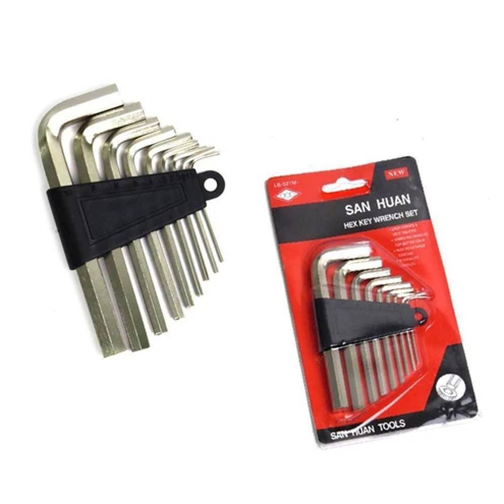 9 Pcs SAN HUAN Hex Key Wrench Set L-Shaped
