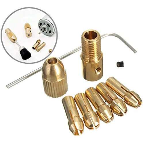 Mini Drill Accessories Drill Chucks Set 0.5-3mm Adapter Fits 2.3mm Motor Shaft
