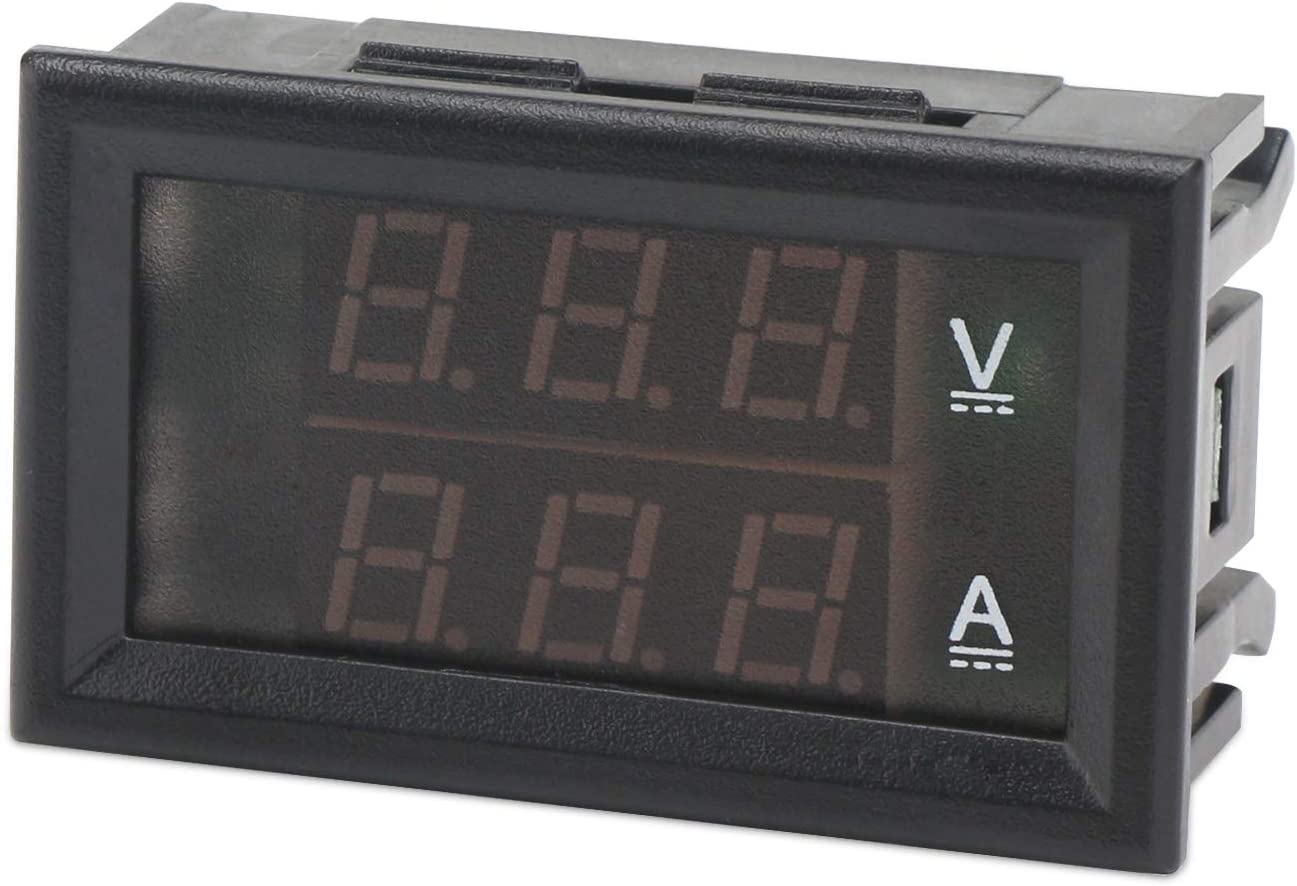DC 0-100V 10A Digital Voltmeter and Ammeter Dual Display