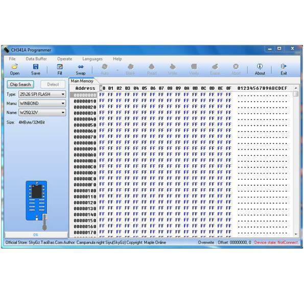 XTW100 Programmer USB Motherboard Multifunctional BIOS SPI FLASH 2425 Read / Write Burner