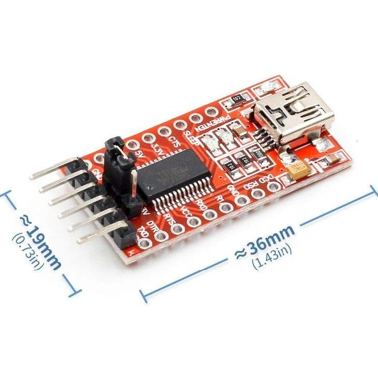 USB mini to TTL FTDI Board Module FT232RL Switchable 3.3V/5V