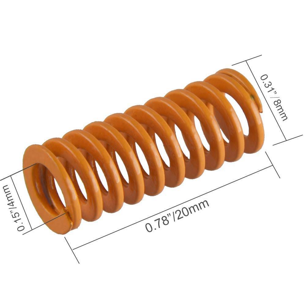 Heated Bed Springs OD 0.31 Length 0.78 Die Springs Light Load