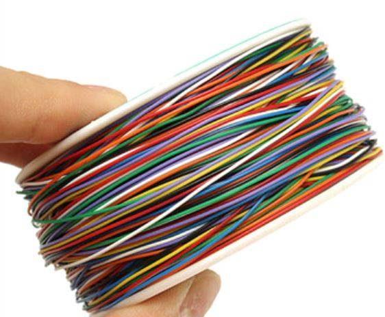 8-Wire Colored Insulation Wrapping Wire (P/N B-30-1000) 300M 30AWG