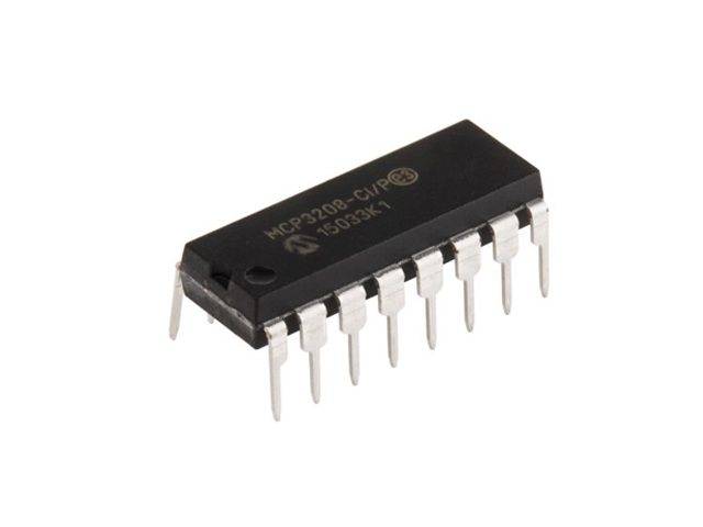 MCP3208 8-Channel 12-Bit A/D Converter + SPI Serial Interface