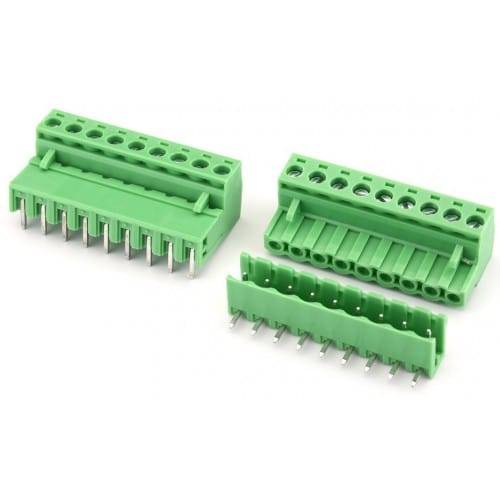 Pluggable Terminal Block 9 Pin 5.08mm Pitch KF2EDGR-5.08-9P (Right Angle Pin)
